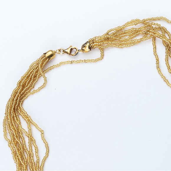 14K Di Murano multistrand gold beaded necklace Murano glass Made in Italy - Picture 12 of 16
